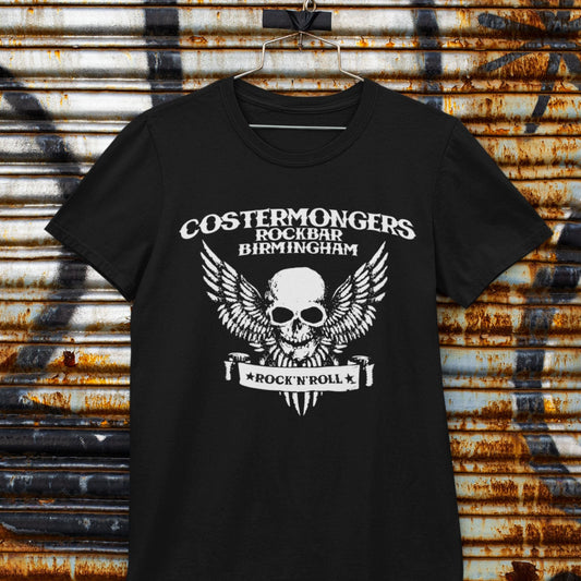 Costermongers rock bar skull/wings unisex fit T-shirt - various colours - Dirty Stop Outs