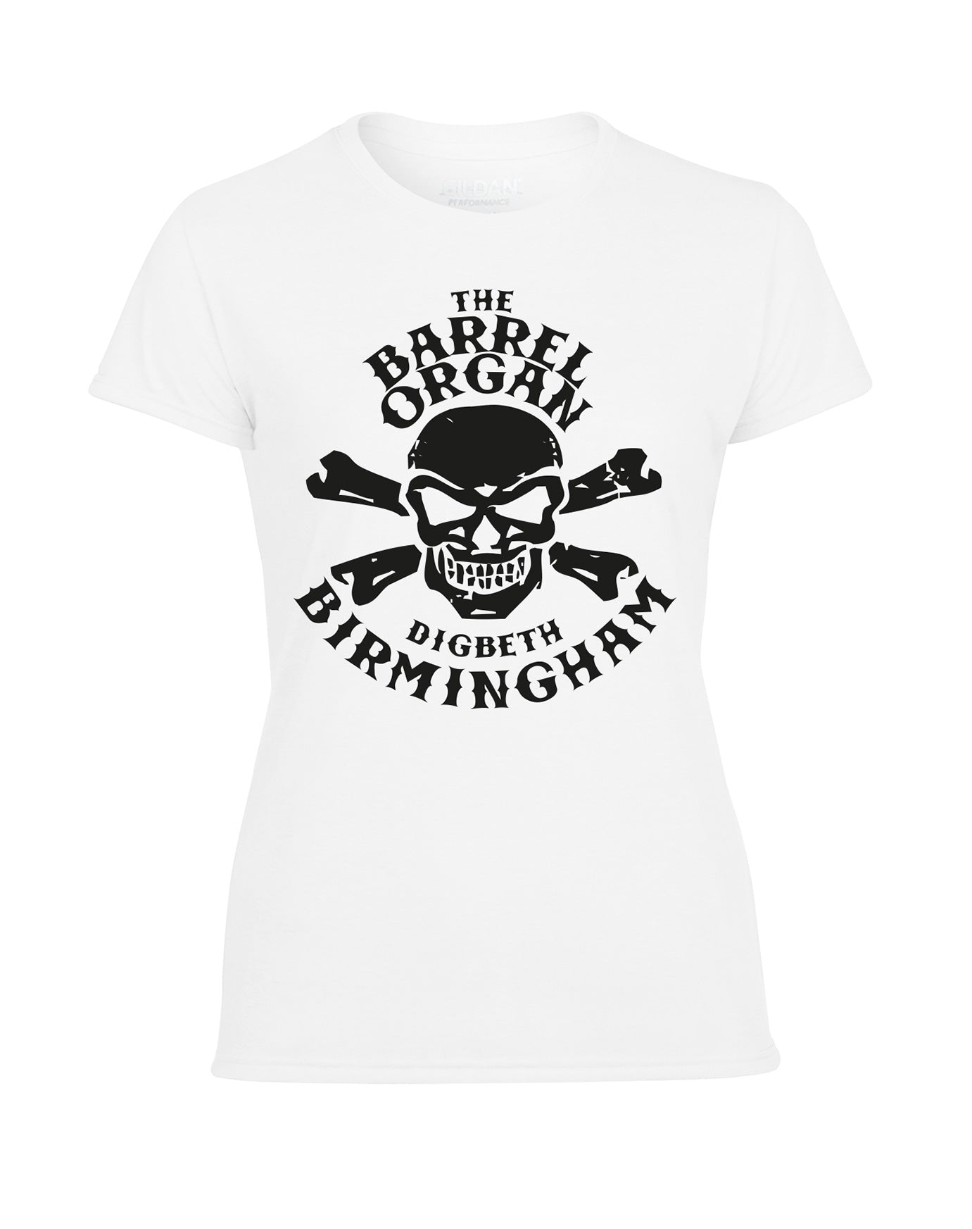 Barrel Organ skull/crossbones ladies fit T-shirt - various colours - Dirty Stop Outs