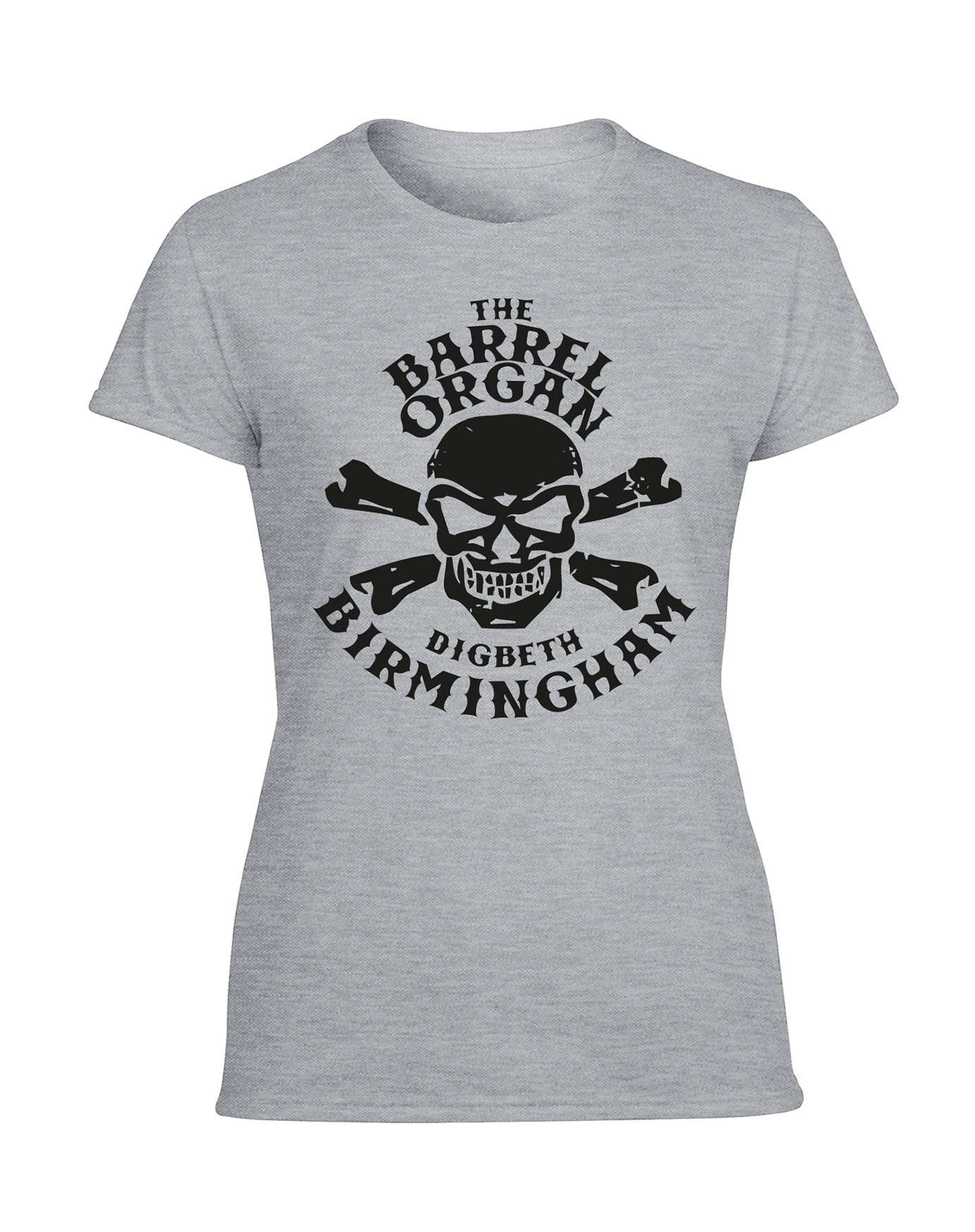 Barrel Organ skull/crossbones ladies fit T-shirt - various colours - Dirty Stop Outs