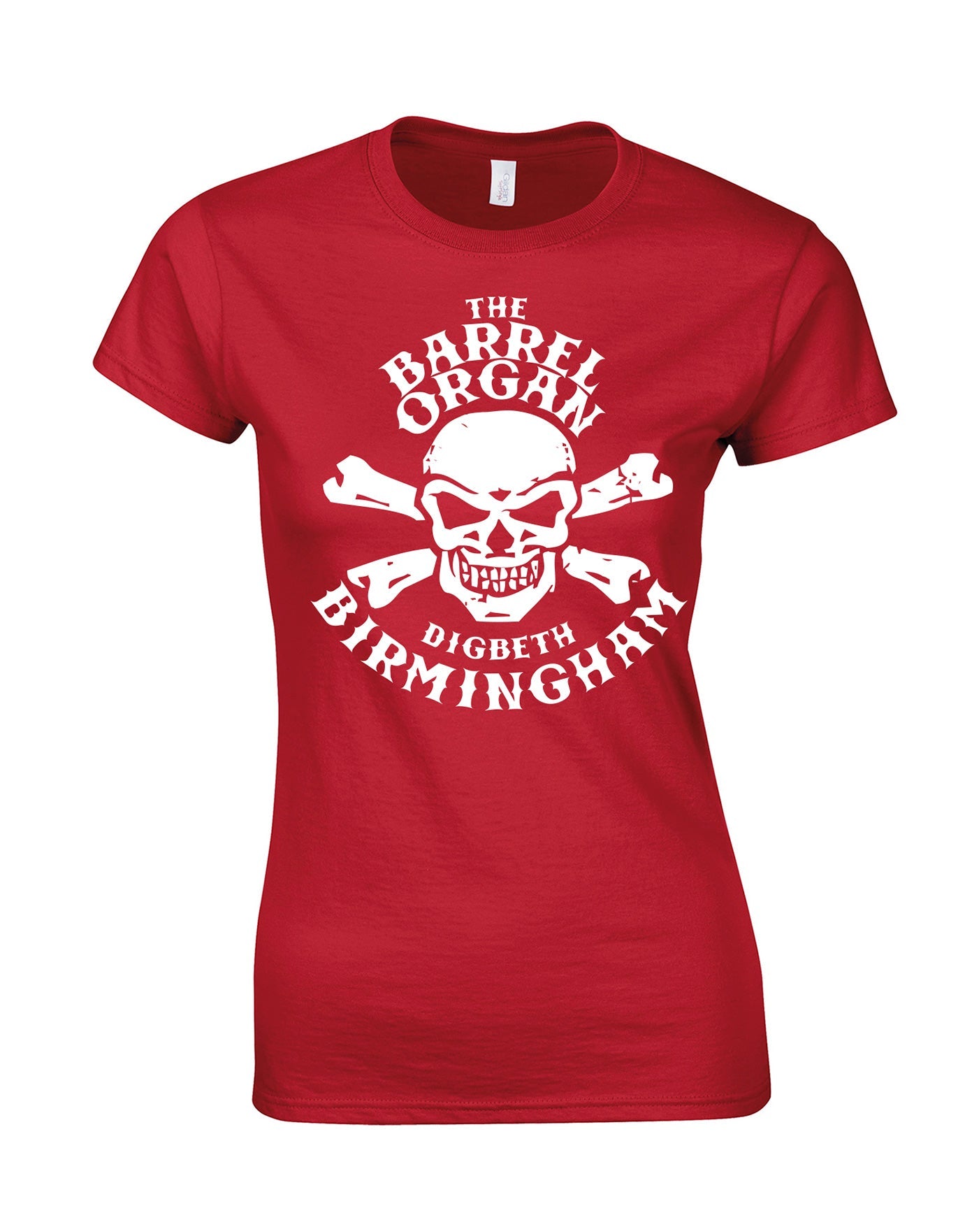 Barrel Organ skull/crossbones ladies fit T-shirt - various colours - Dirty Stop Outs