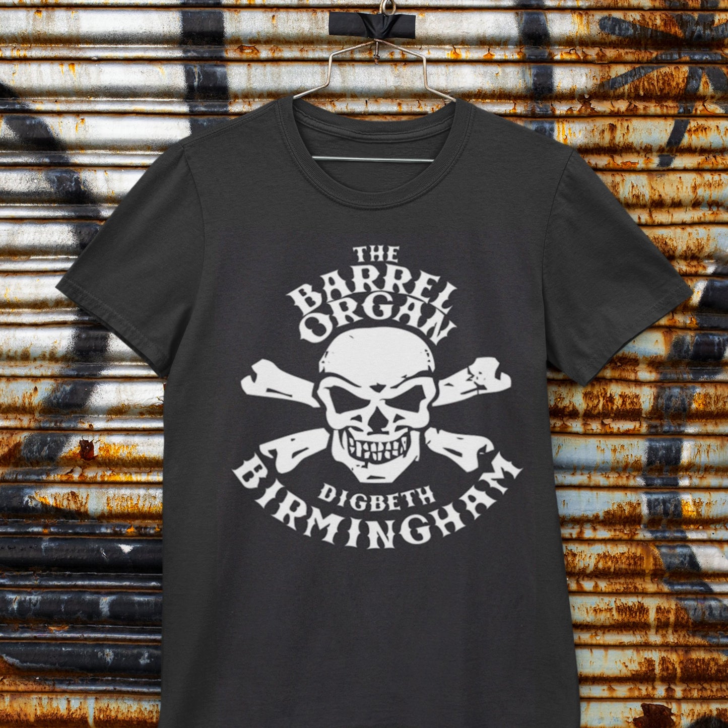 Barrel Organ - skull/crossbones - unisex fit T-shirt - various colours - Dirty Stop Outs