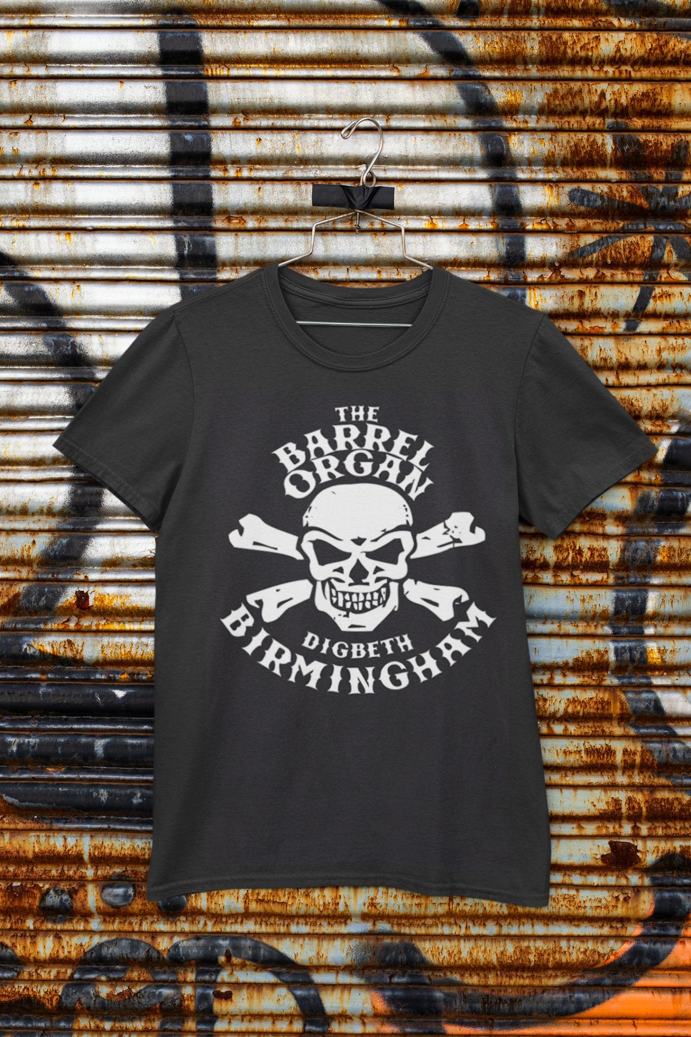 Barrel Organ - skull/crossbones - unisex fit T-shirt - various colours - Dirty Stop Outs