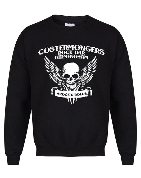Costermongers rock bar skull/wings unisex fit sweatshirt - various colours - Dirty Stop Outs