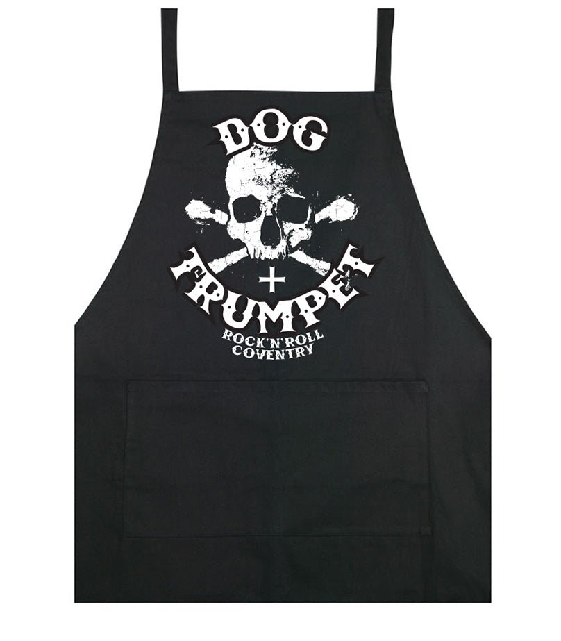 Dog & Trumpet (with skull) cooking apron - Dirty Stop Outs