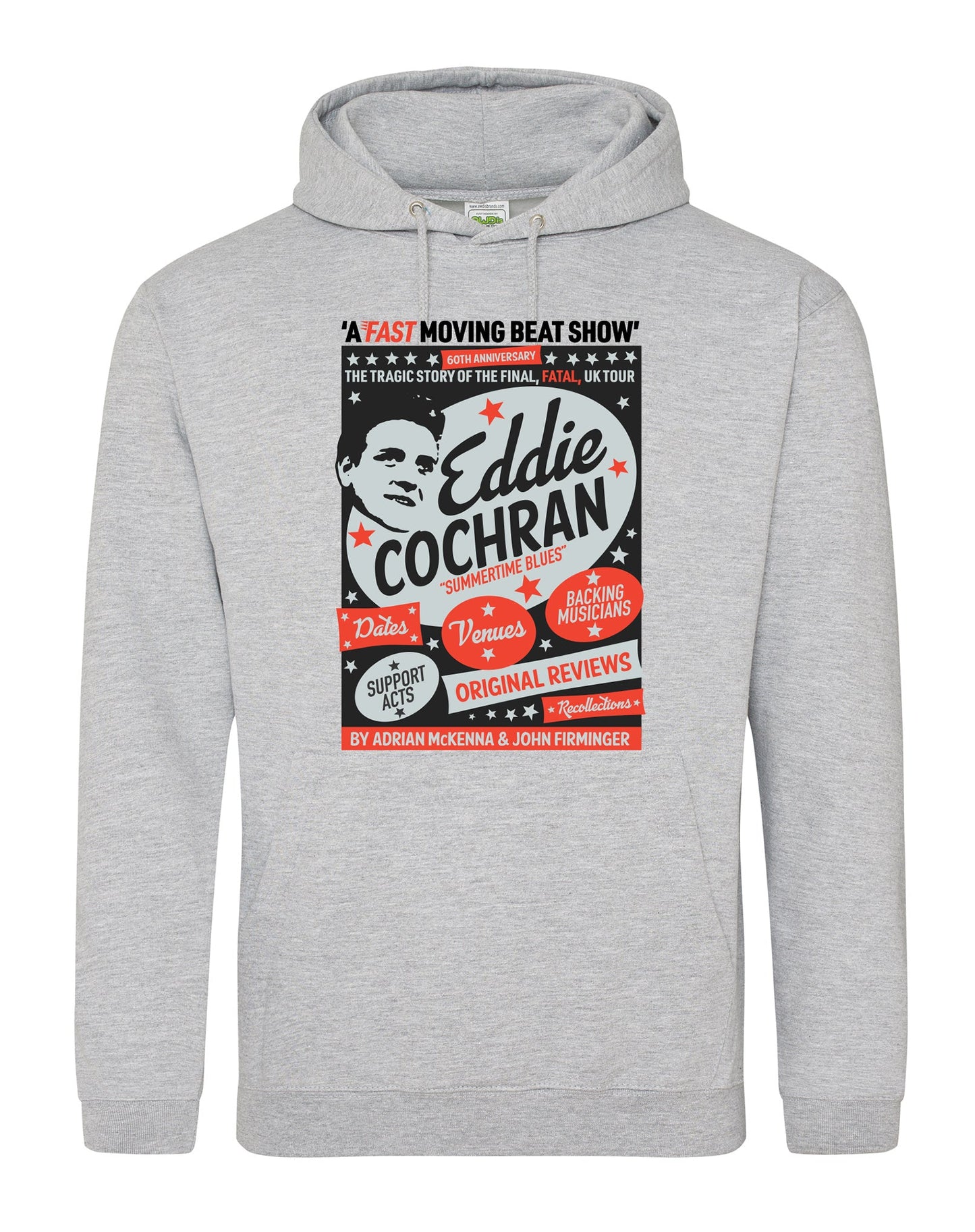 Eddie Cochran: Fast Moving Beat Show unisex fit hoodie - various colours - Dirty Stop Outs