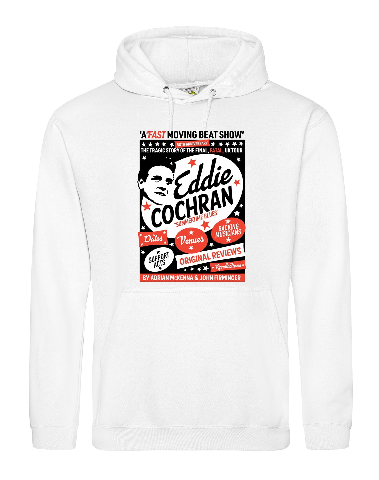 Eddie Cochran: Fast Moving Beat Show unisex fit hoodie - various colours - Dirty Stop Outs