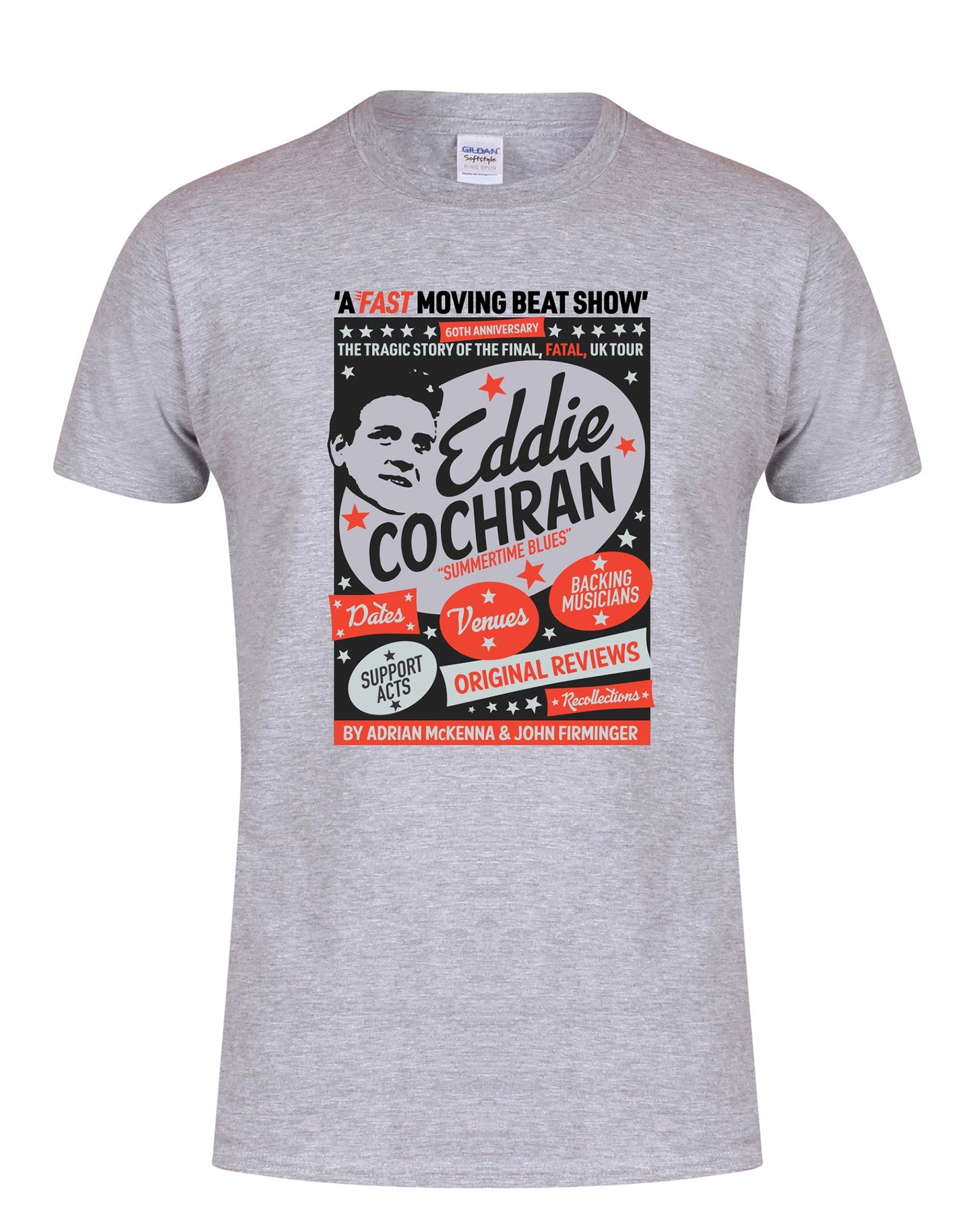 Eddie Cochran: Fast Moving Beat Show unisex fit T-shirt - various colours - Dirty Stop Outs