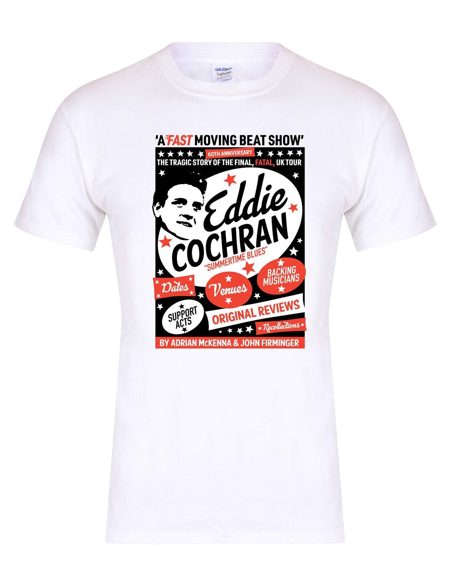 Eddie Cochran: Fast Moving Beat Show unisex fit T-shirt - various colours - Dirty Stop Outs