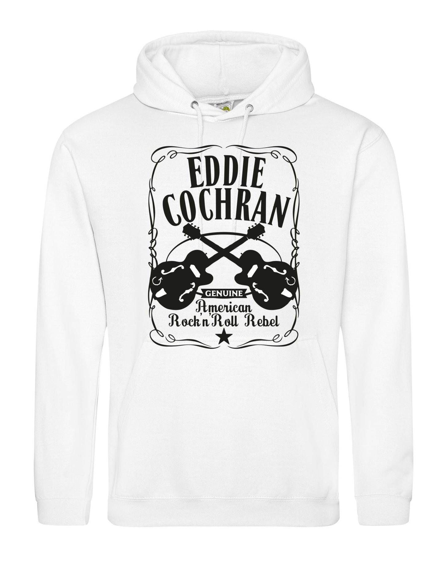 Eddie Cochran - twin Gretsch guitars - unisex fit hoodie - various colours - Dirty Stop Outs