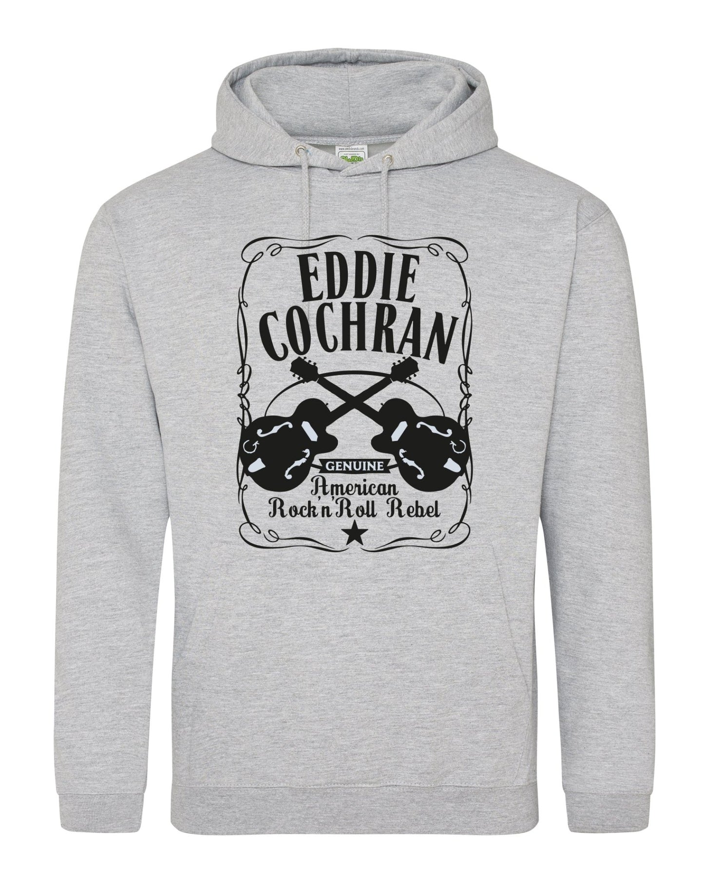 Eddie Cochran - twin Gretsch guitars - unisex fit hoodie - various colours - Dirty Stop Outs