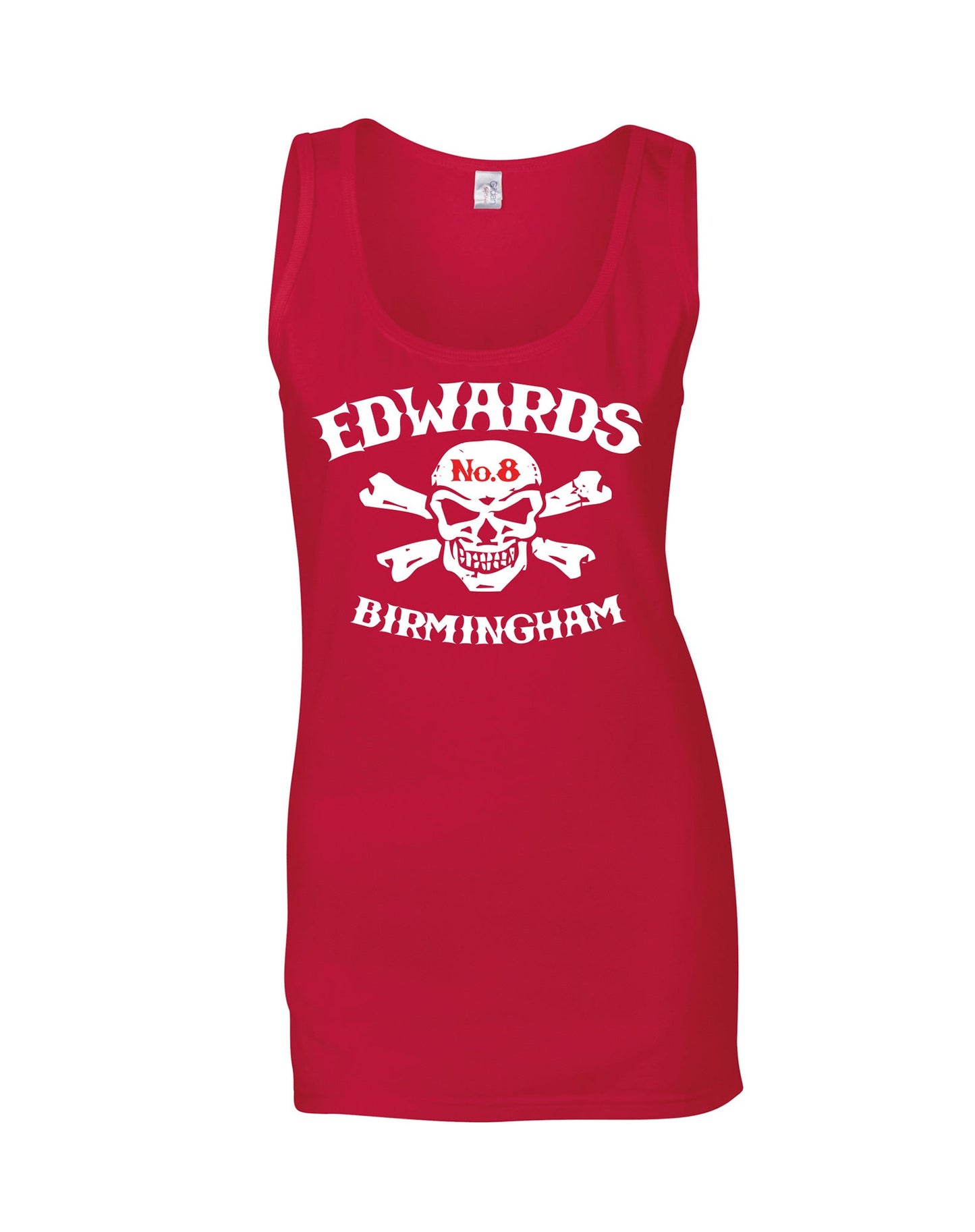 Edwards No. 8 skull/crossbones ladies fit vest - various colours - Dirty Stop Outs