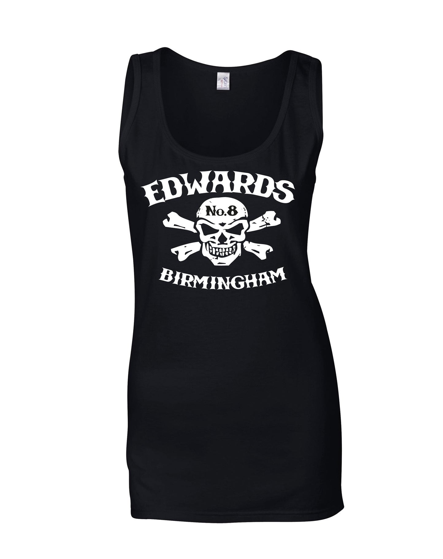 Edwards No. 8 skull/crossbones ladies fit vest - various colours - Dirty Stop Outs