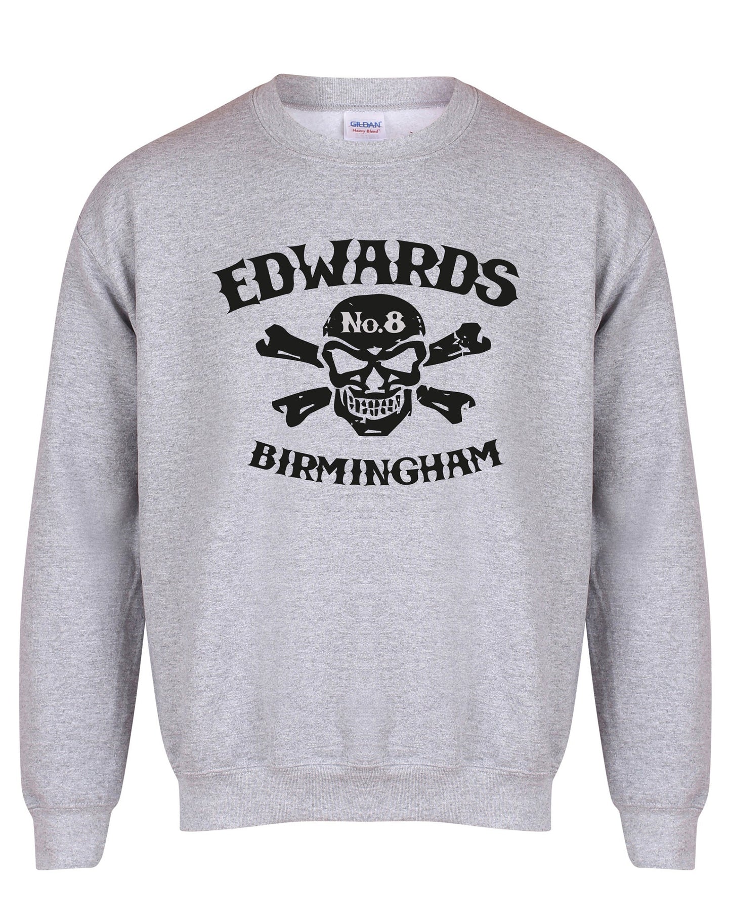 Edwards No. 8 - skull/crossbones - unisex fit sweatshirt - various colours - Dirty Stop Outs