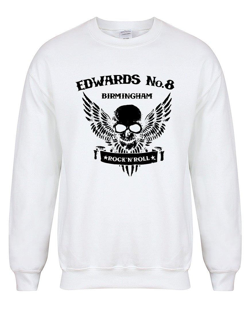 Edwards No. 8 - skull/wings - unisex fit sweatshirt - various colours - Dirty Stop Outs