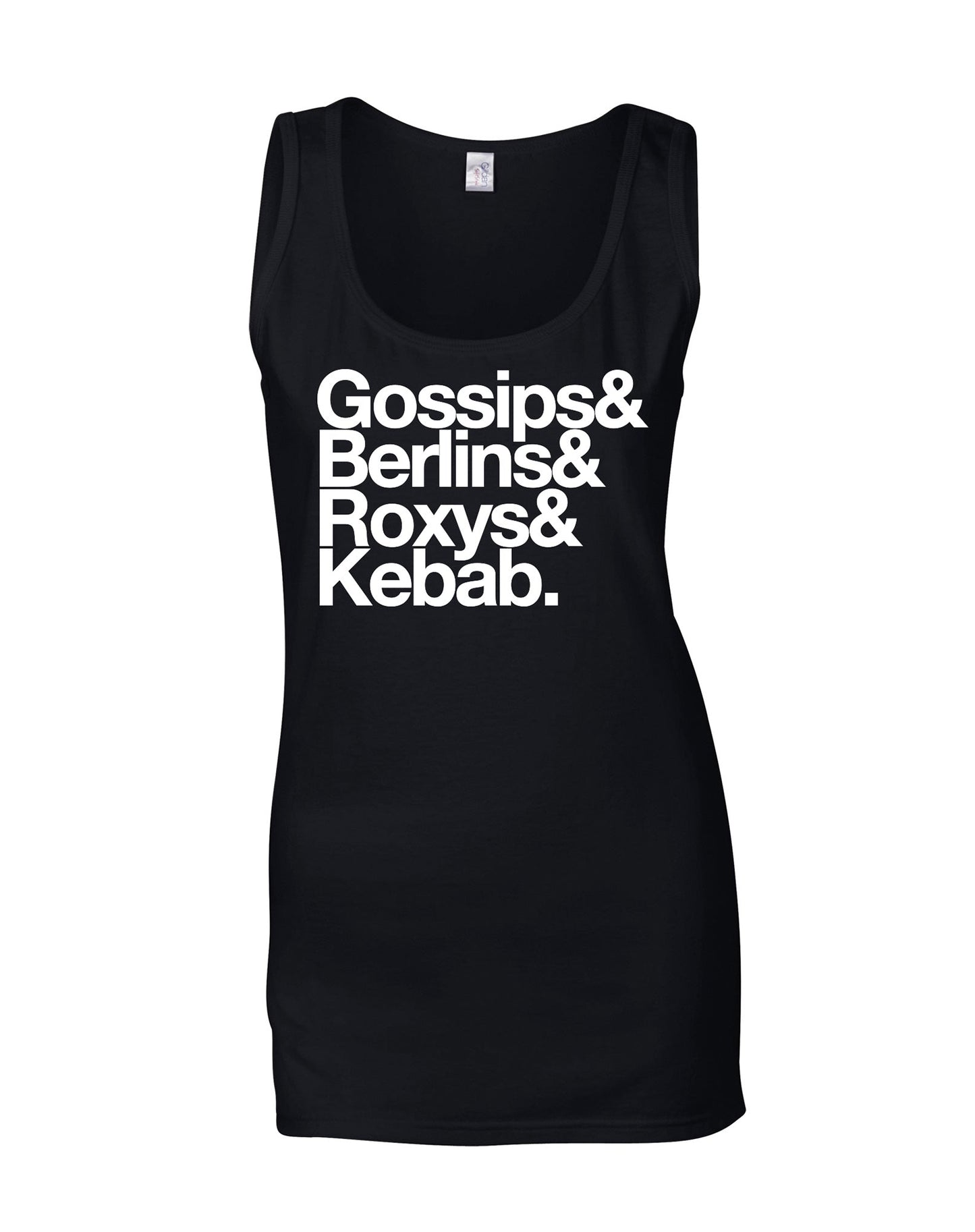 Gossips ladies fit vest - various colours - Dirty Stop Outs