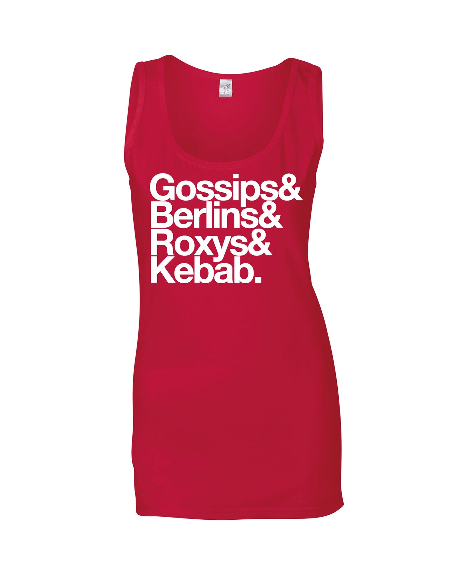 Gossips ladies fit vest - various colours - Dirty Stop Outs