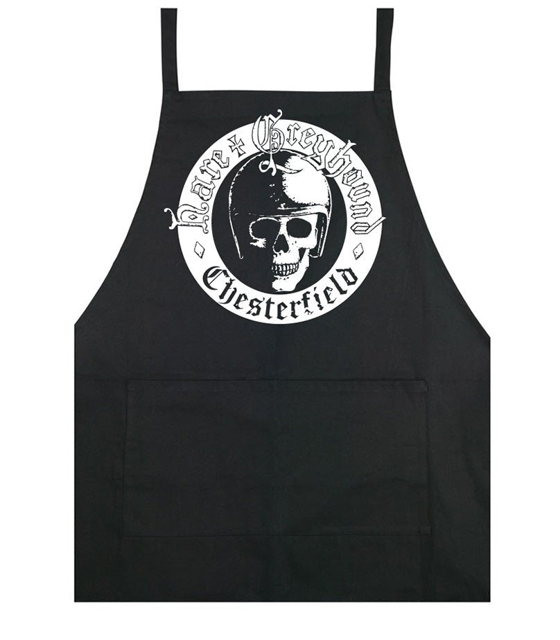 Hare & Greyhound skull cooking apron - Dirty Stop Outs