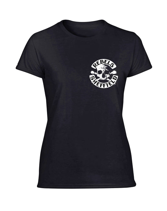 Rebels small skull ladies fit T-shirt - various colours - Dirty Stop Outs