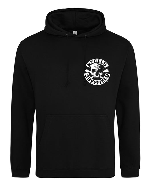 Rebels small skull unisex fit hoodie - various colours - Dirty Stop Outs