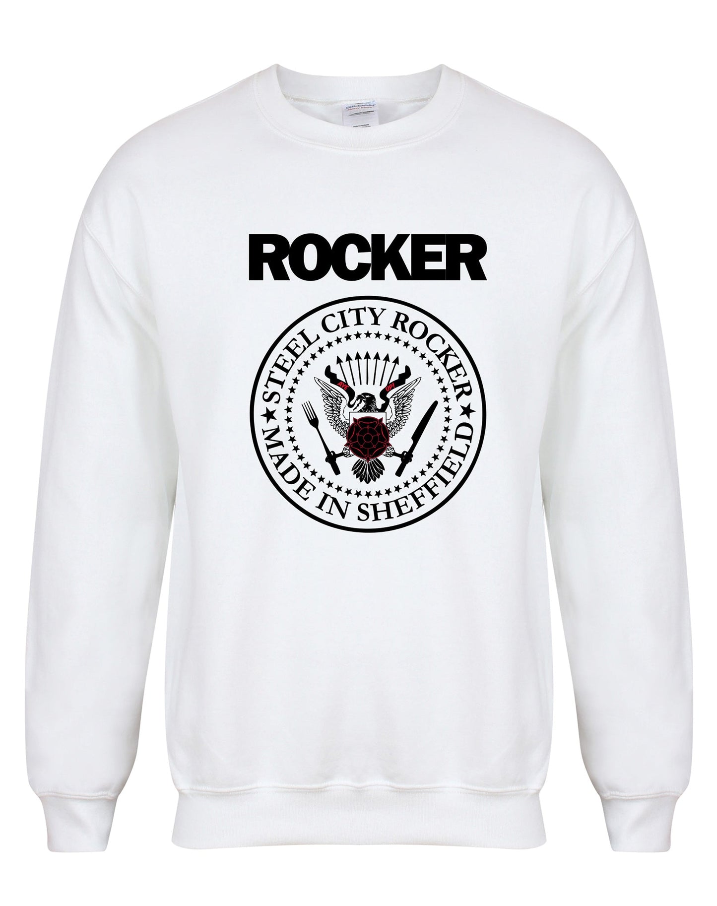 Steel City Rocker - Ramones design - unisex fit sweatshirt - various colours - Dirty Stop Outs