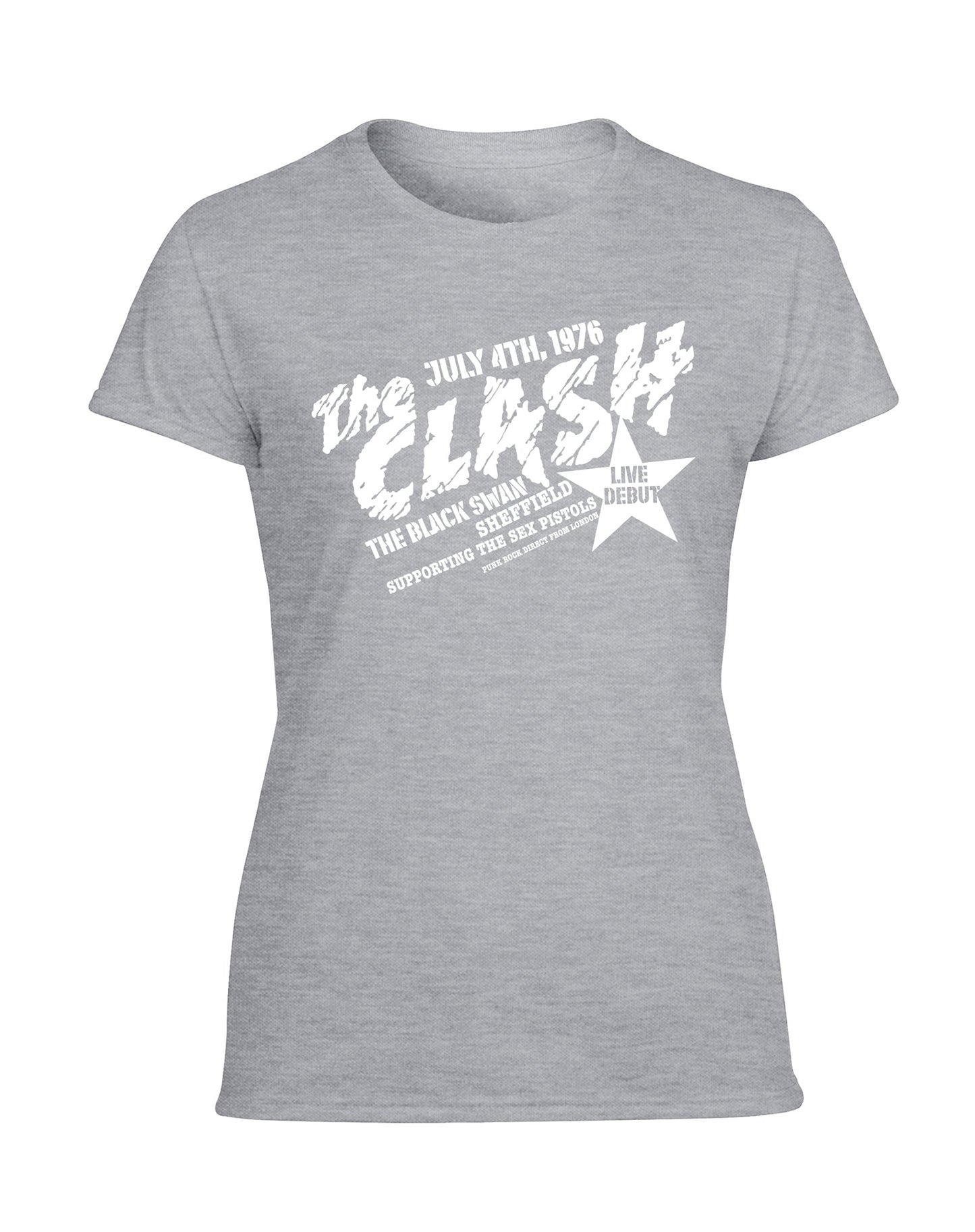 The Clash at the Black Swan ladies fit t-shirt- various colours - Dirty Stop Outs