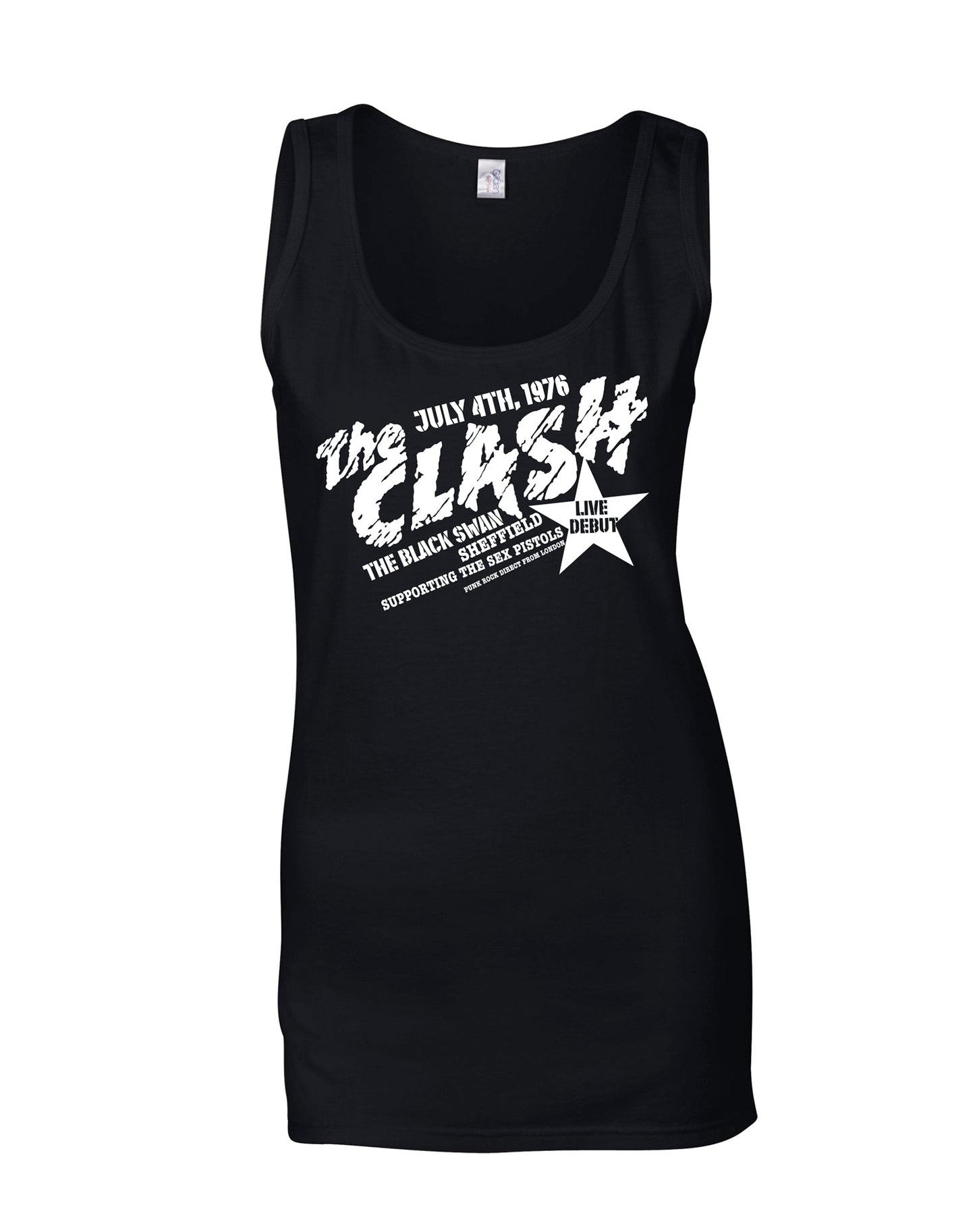 The Clash at the Black Swan ladies fit vest - various colours. - Dirty Stop Outs