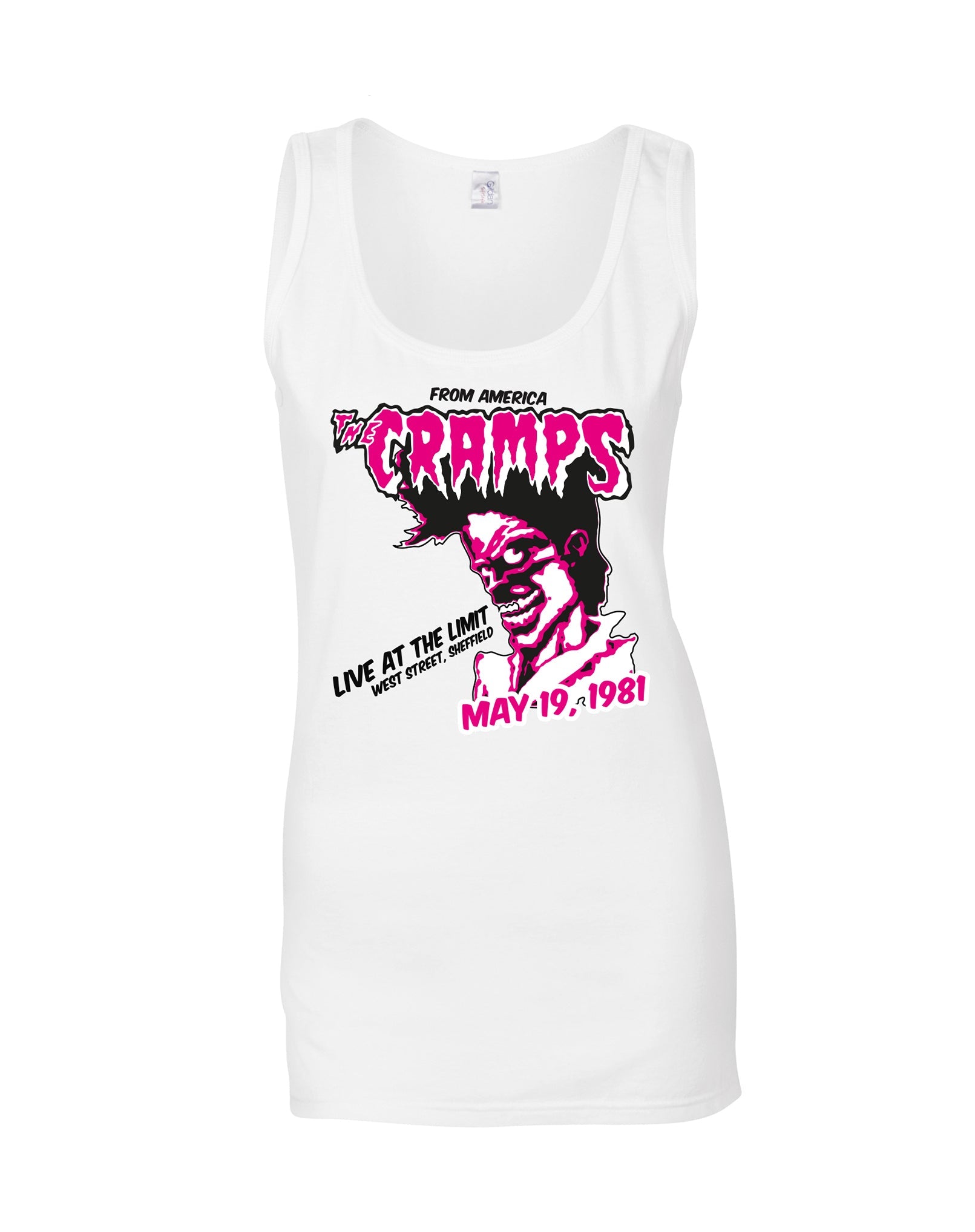The Cramps at the Limit ladies fit vest - various colours. - Dirty Stop Outs