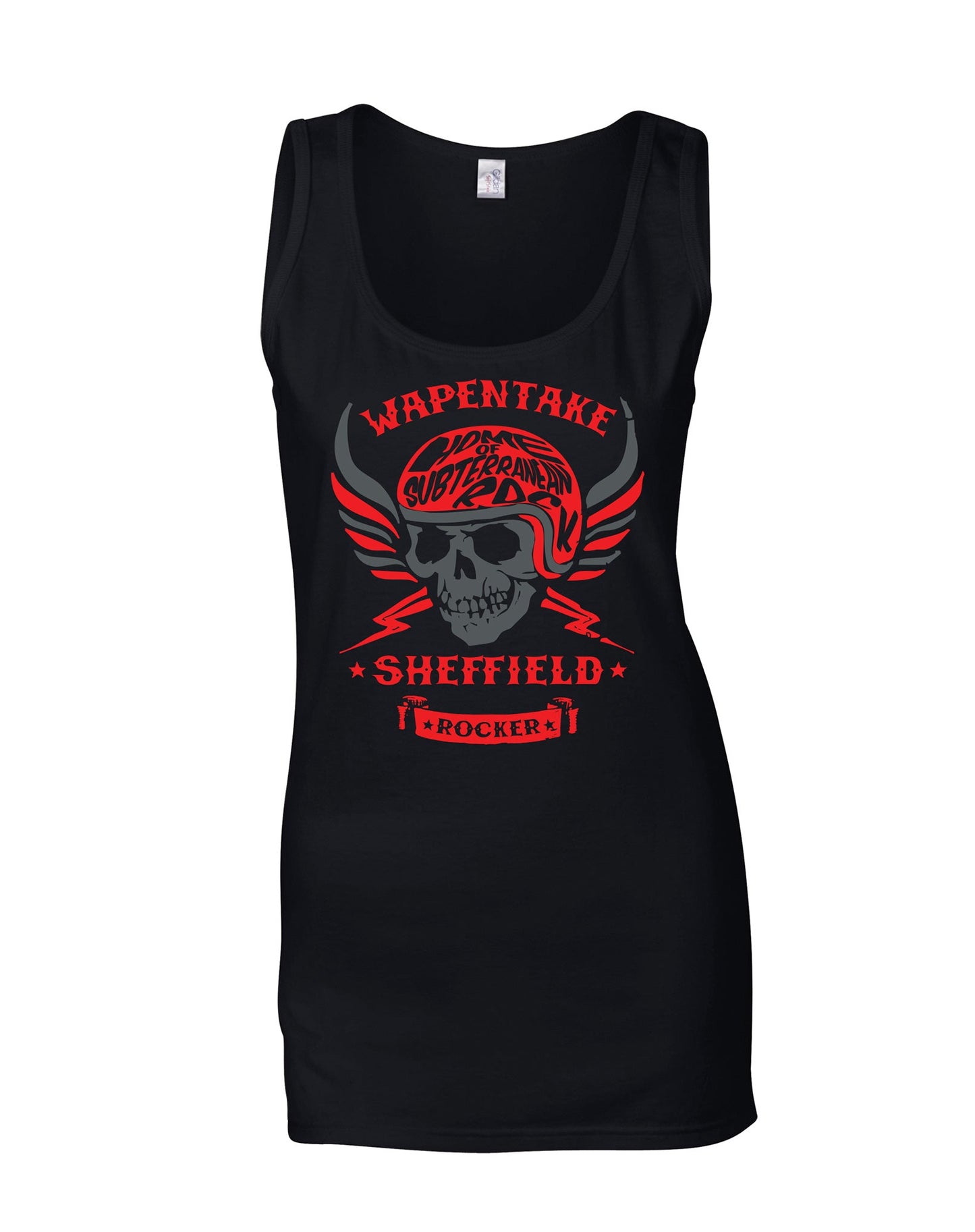 Wapentake biker skull ladies fit vest - various colours - Dirty Stop Outs