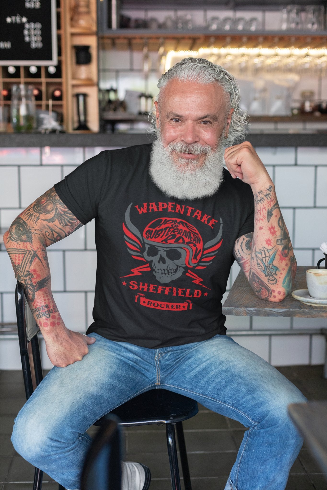 Wapentake biker skull unisex fit T-shirt - various colours - Dirty Stop Outs