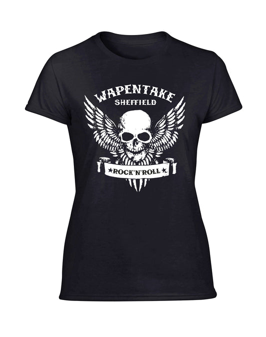 Wapentake skull/wings ladies fit T-shirt - various colours - Dirty Stop Outs