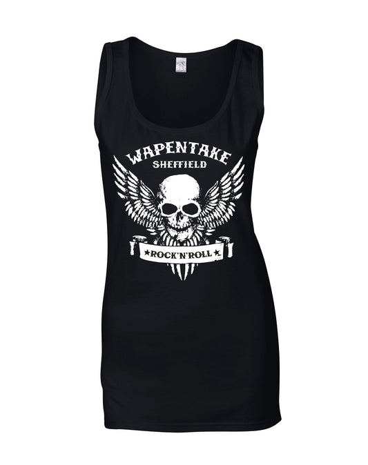 Wapentake skull/wings ladies fit vest - various colours - Dirty Stop Outs