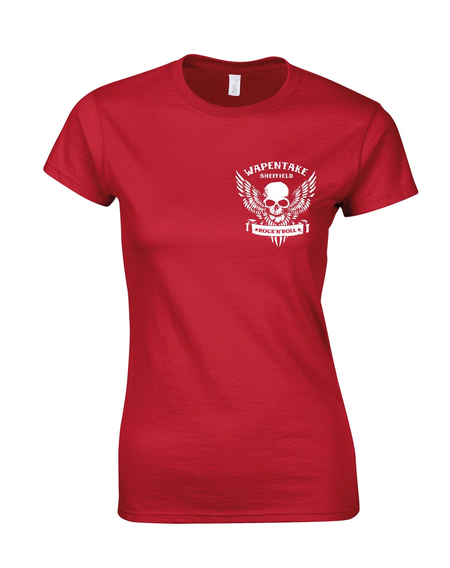 Wapentake small skull/wings ladies fit T-shirt - various colours - Dirty Stop Outs