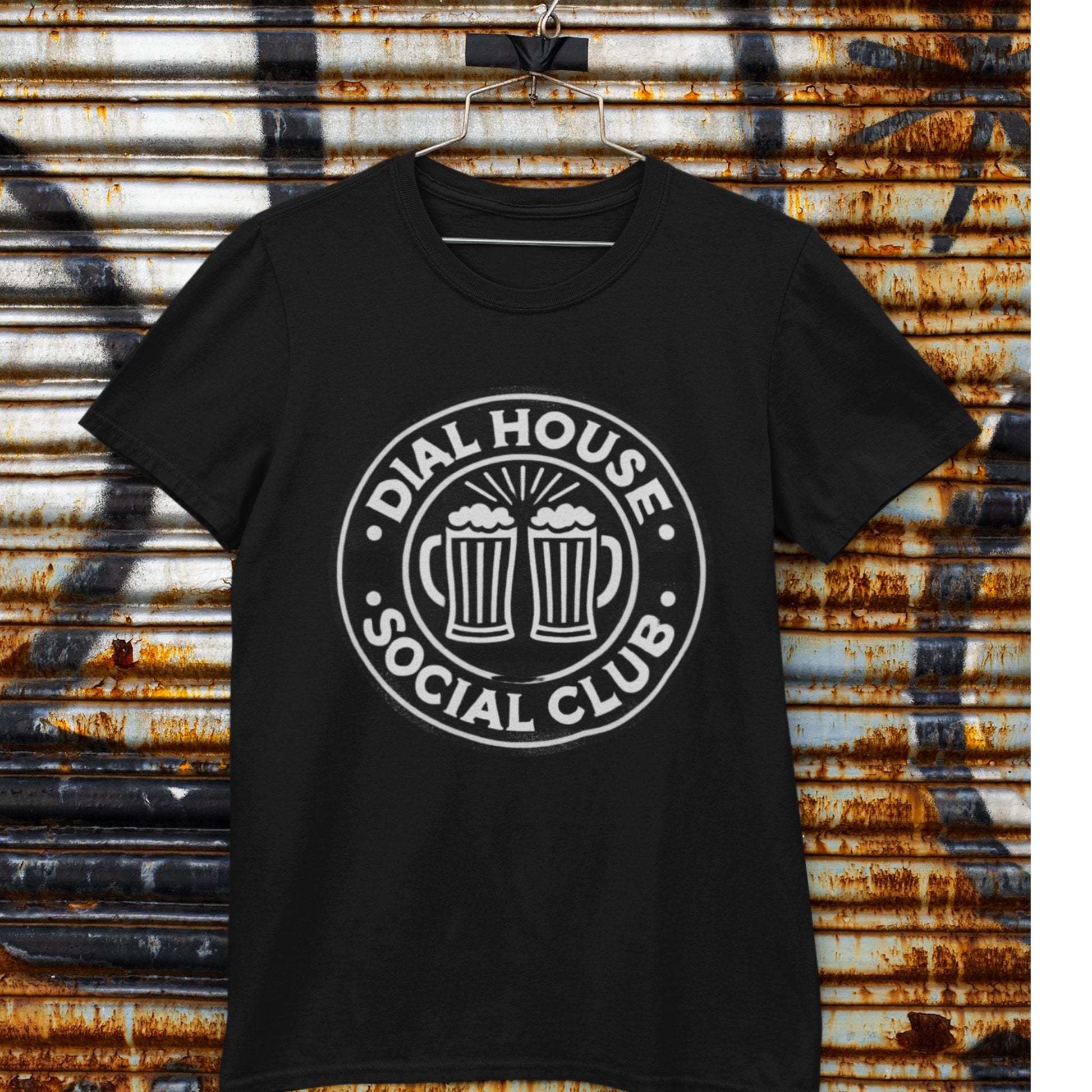 Dial House Working Mens Club - unisex fit T - shirt - black - Dirty Stop Outs