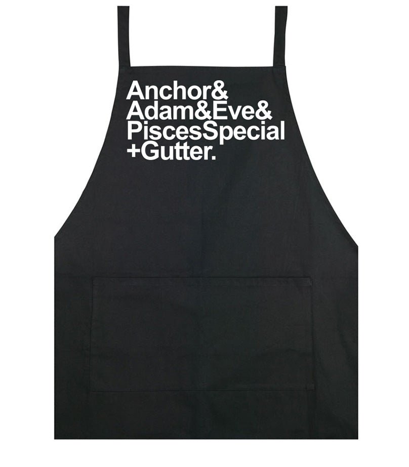 Anchor to Adam & Eve cooking apron - Dirty Stop Outs