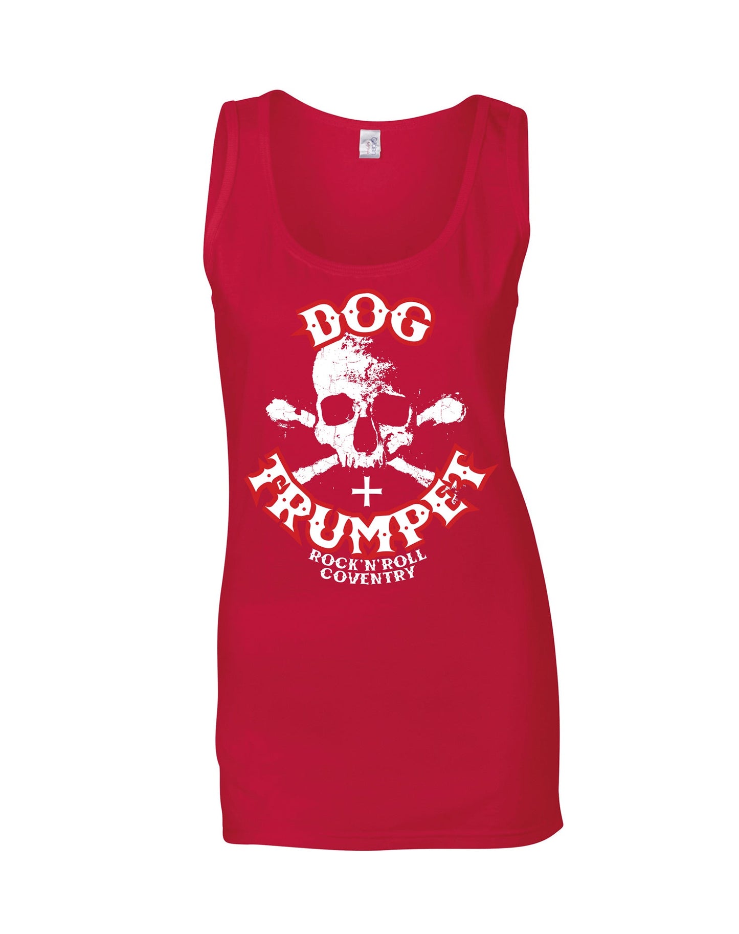 Dog & Trumpet (with skull) ladies fit vest - various colours - Dirty Stop Outs