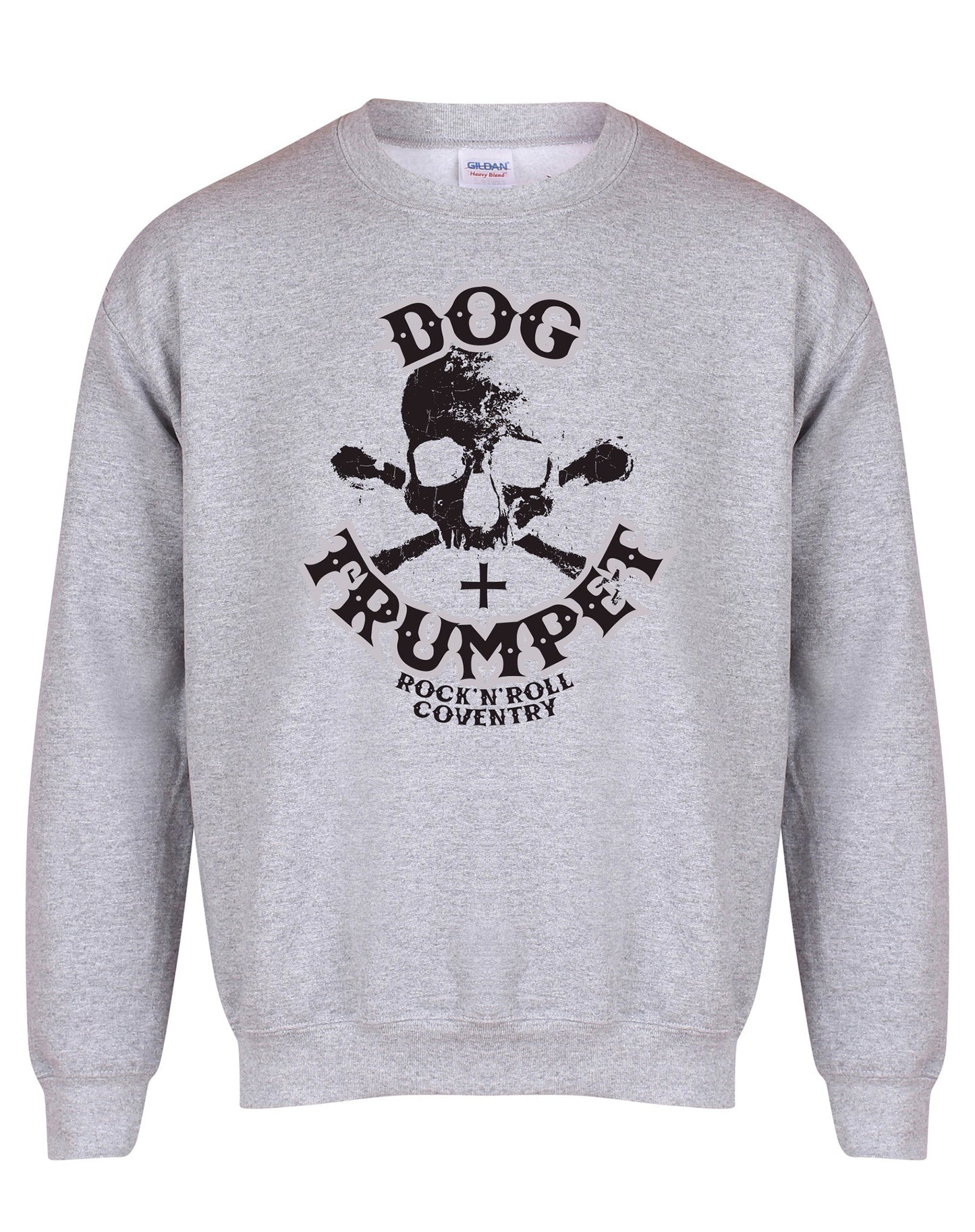 Dog & Trumpet (with skull) unisex fit sweatshirt - various colours - Dirty Stop Outs
