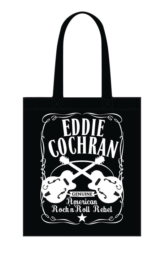 Eddie Cochran - cross Gretsch guitar - canvas tote bag - Dirty Stop Outs