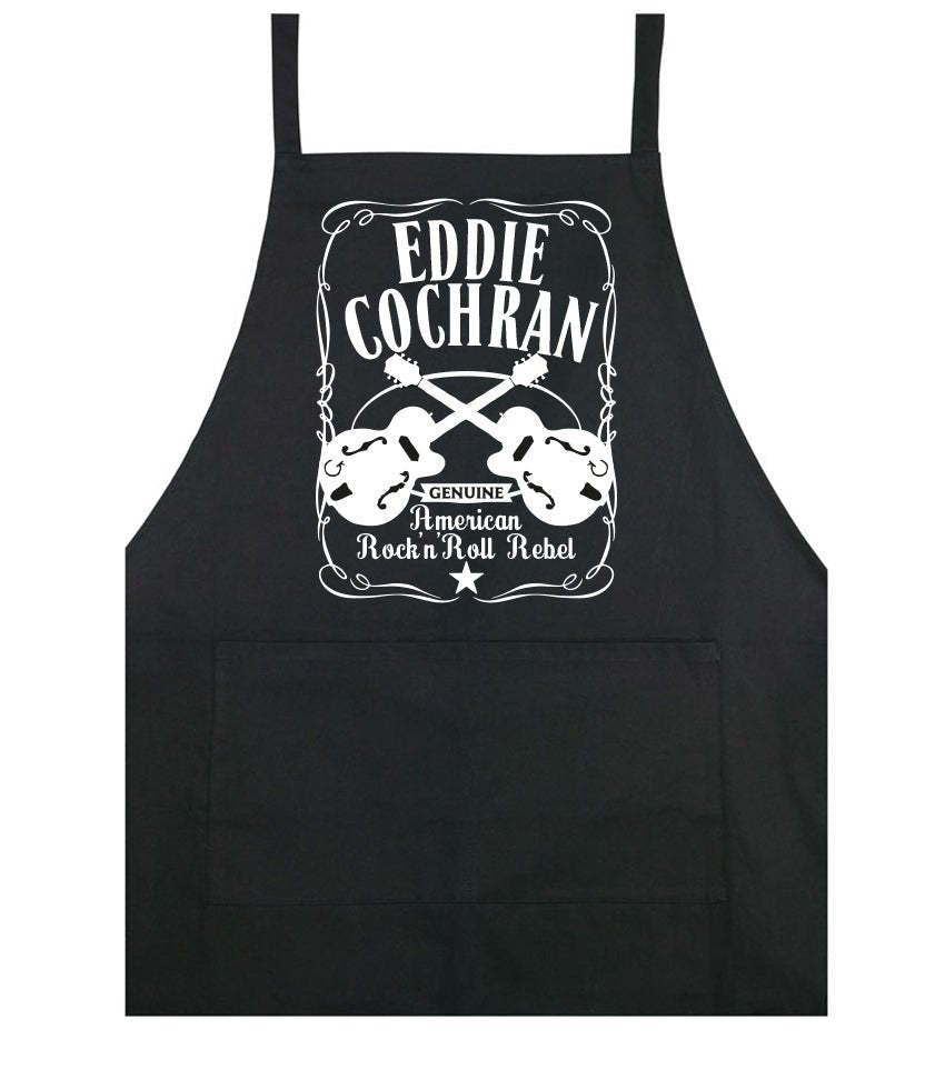 Eddie Cochran - cross Gretsch guitar - cooking apron - Dirty Stop Outs