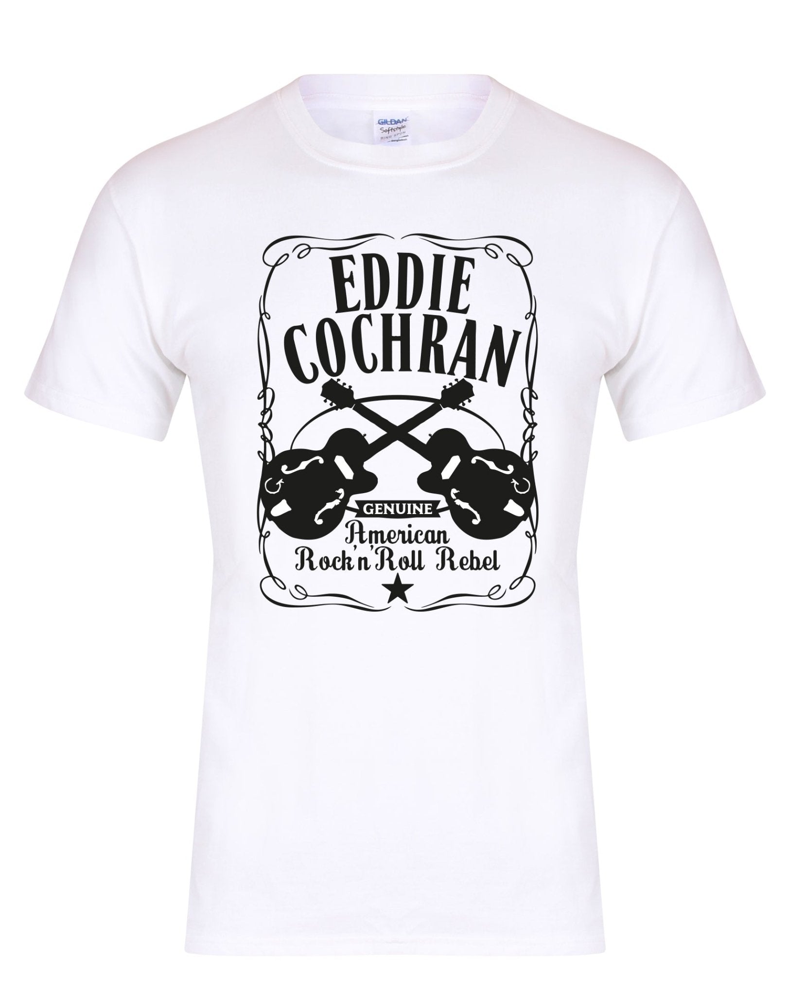 Eddie Cochran - Cross Gretsch guitars unisex fit T-shirt - various colours - Dirty Stop Outs