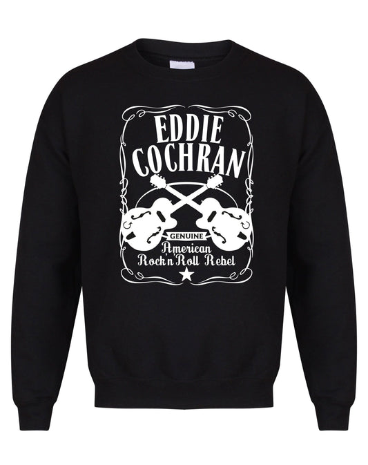 Eddie Cochran - cross Gretsch guitars - unisex sweatshirt - various colours - Dirty Stop Outs