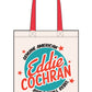 Eddie Cochran - rock'n'roll rebel - canvas tote bag - Dirty Stop Outs