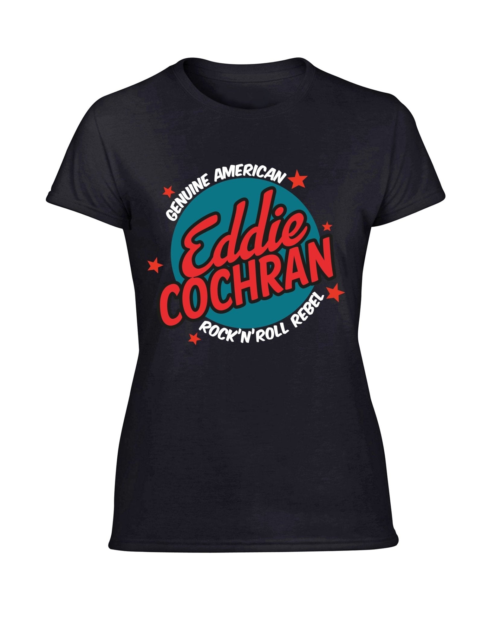 Eddie Cochran - rock'n'roll rebel - ladies fit t-shirt- various colours - Dirty Stop Outs
