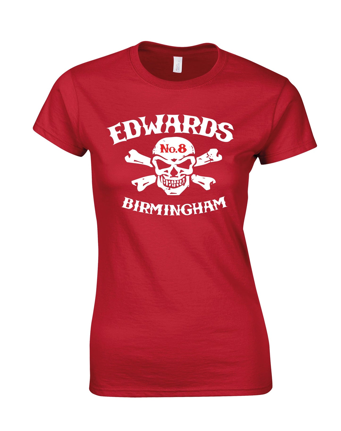 Edwards No. 8 skull/crossbones ladies fit T-shirt - various colours - Dirty Stop Outs