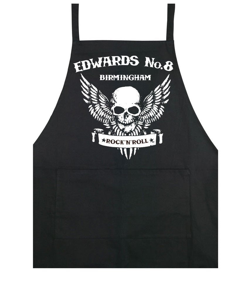 Edwards No. 8 skull/wings cooking apron - Dirty Stop Outs