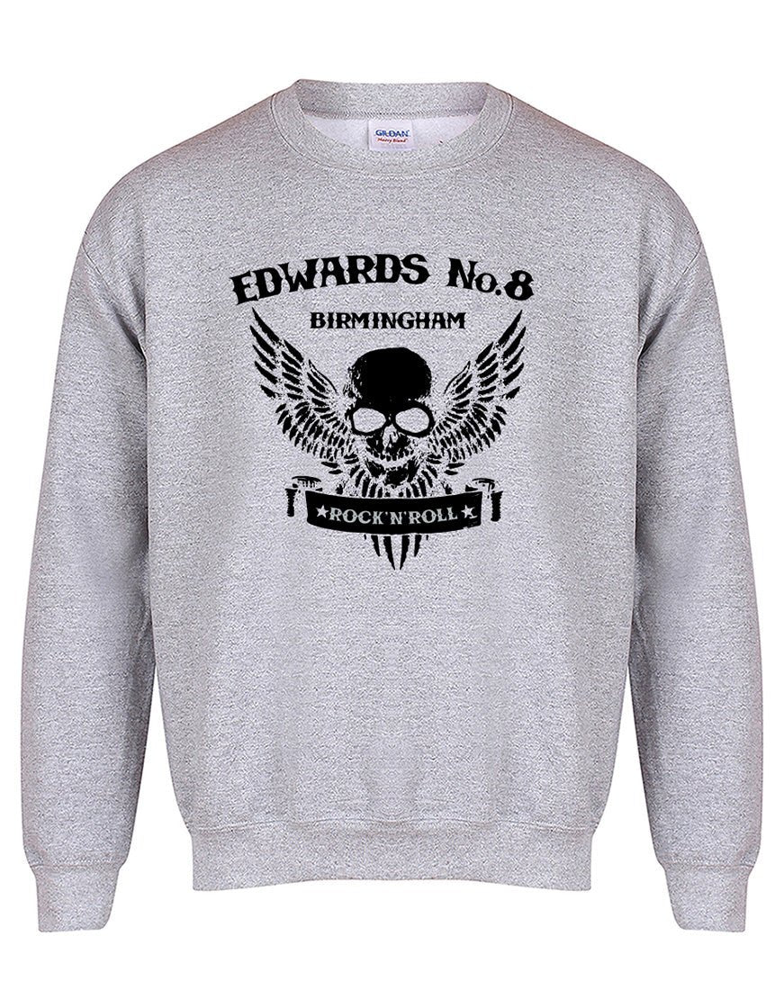 Edwards No. 8 - skull/wings - unisex fit sweatshirt - various colours - Dirty Stop Outs