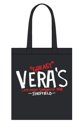 Greasy Vera's original logo canvas tote bag - Dirty Stop Outs