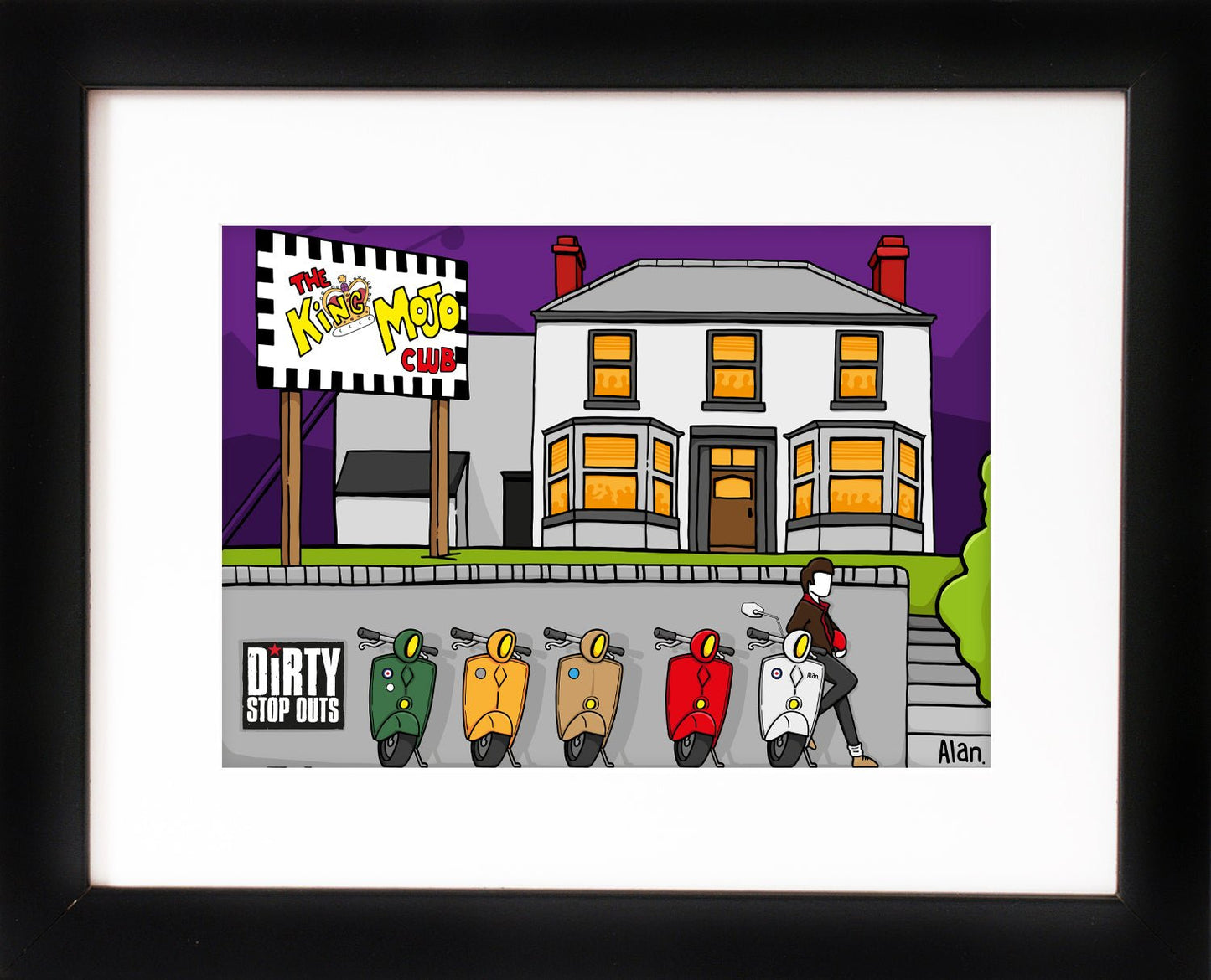 King Mojo - signed Alan Pennington art print - framed - Dirty Stop Outs