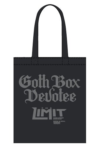 Limit Goth Box Devotee - canvas tote bag - Dirty Stop Outs