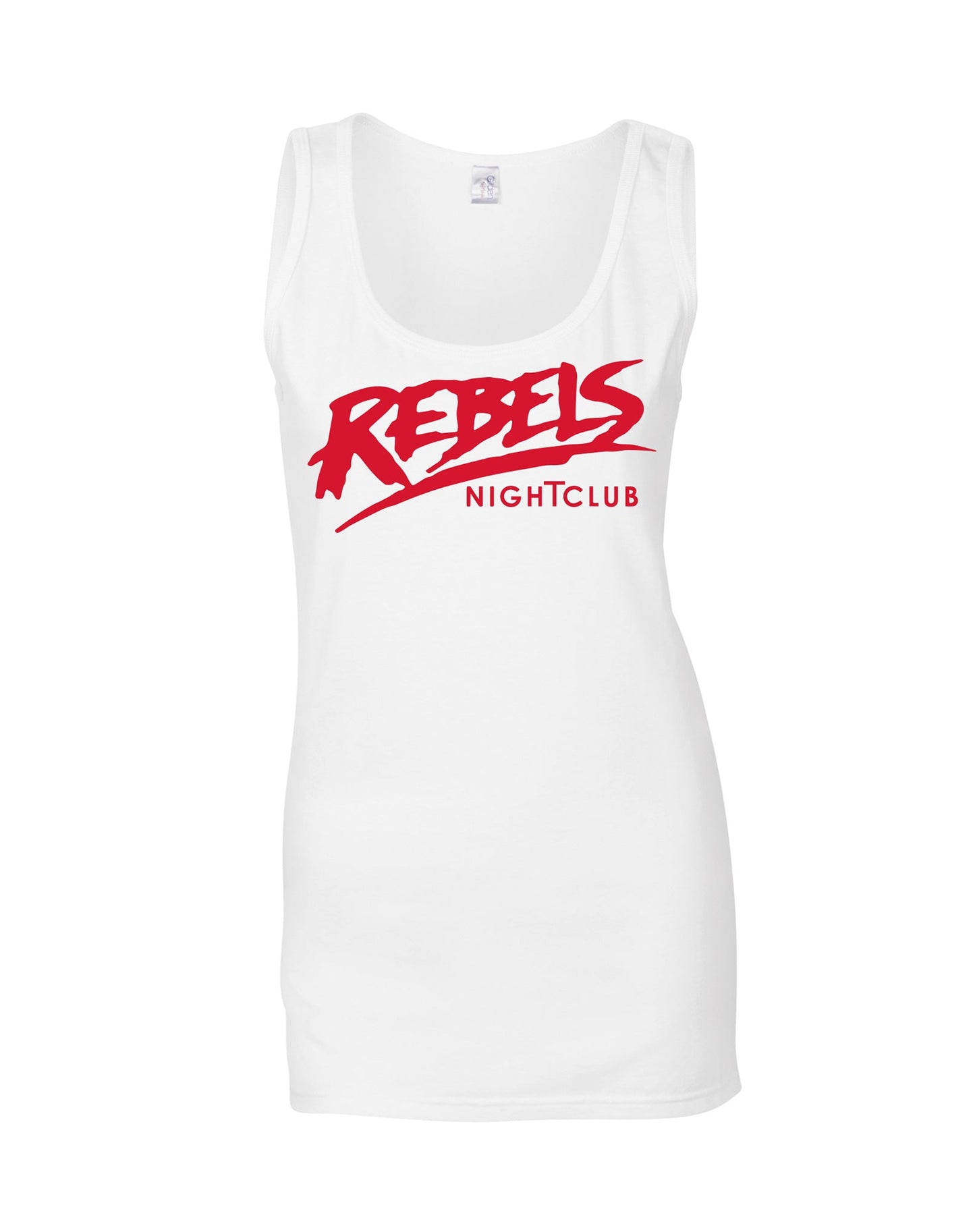Rebels nightclub sign ladies fit vest - various colours - Dirty Stop Outs