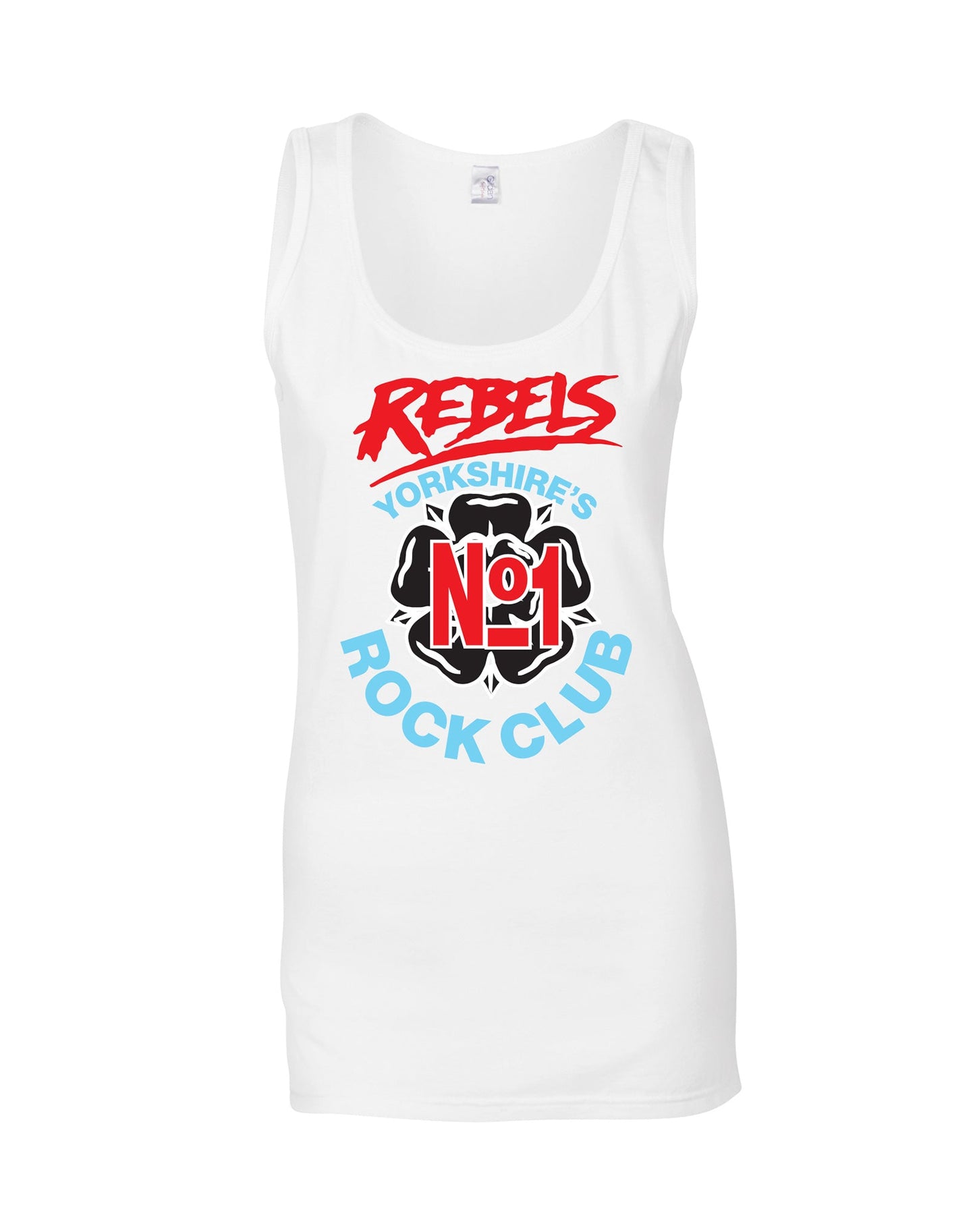Rebels No. 1 rock club ladies fit vest - various colours - Dirty Stop Outs